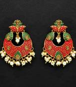 Maroon danglers-drops