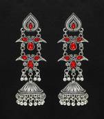 Red jhumkas
