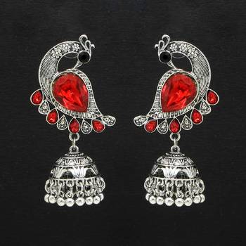 Red jhumkas 1
