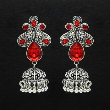 Red jhumkas 1