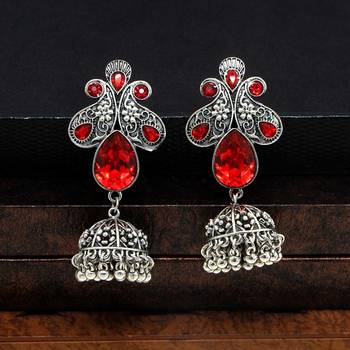 Red jhumkas 2