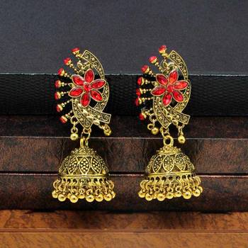 Red jhumkas 2