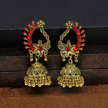 Red jhumkas 2