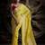 Lemon Yellow Pure Chiffon Banarasi Silk Saree