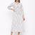 Women's  white Cotton Floral Printed A-line Kurta