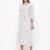 Women's  white Cotton Floral Printed A-line Kurta