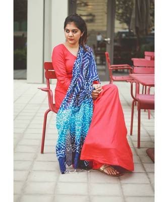Red Rayon Fit and Flare Dress 3
