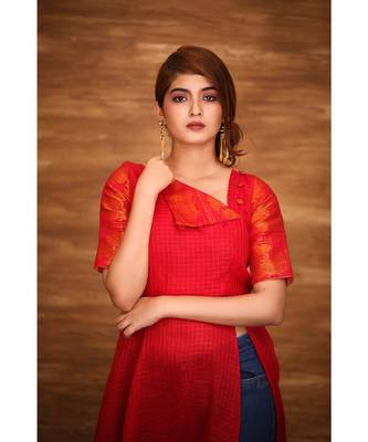 Pink Cotton Fit and Flare Dress 4