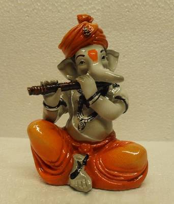 Ganpati Playing Basuri/Flute 1
