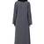 Islamic Lifestyle Gray Casual abaya with black piping at sleeves |Nida Matte Fabric