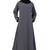 Islamic Lifestyle Gray Casual abaya with black piping at sleeves |Nida Matte Fabric