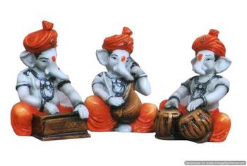 Ganesha Playing Instruments (Set of 3) 1
