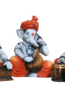 Ganesha Playing Instruments (Set of 3)