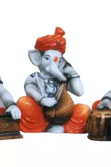 Ganesha Playing Instruments (Set of 3)