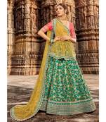 Firozi Color Jacquard Lehenga