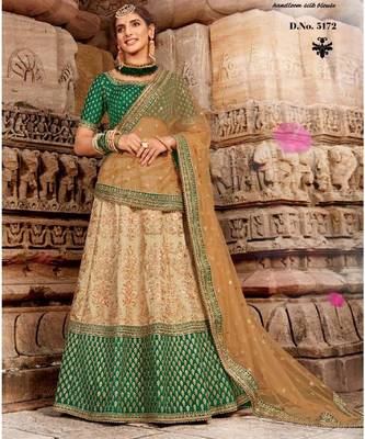 Chickoo Color Handloom Silk Lehenga 1
