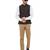 Men's Cotton Self weaving Black Colour sleeveless reversible Nehru Jackets