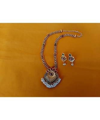 Multicolor Alloy Gold Plated Traditional Necklace Set 1
