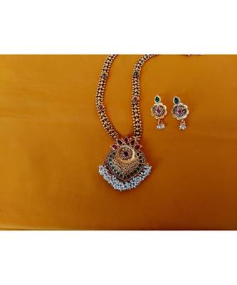 Multicolor Alloy Gold Plated Traditional Necklace Set 2