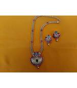 Georgeous  gold plated pinkcolour necklace set