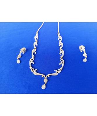 Beautiful american diamond stones necklace set 1