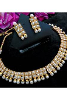 Royal antique finish kundan necklace sets