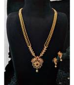 Pink agate Zirconia stones necklace set