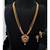Pink agate Zirconia stones necklace set