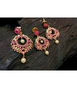 Red agate American diamond pendent set