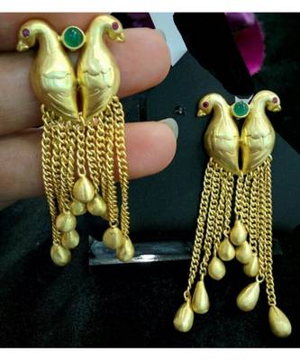 Gorgeous gold plated ear rings 1