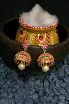 American diamond Multy colour jumkas