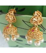 Exclusive traditional gold plated earring jhumkas