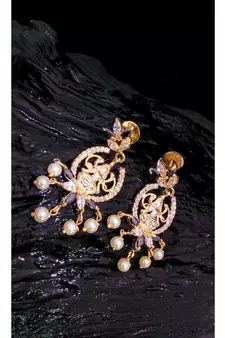 Beautiful designer CZ ear rings