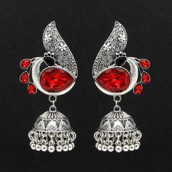Red jhumkas 1