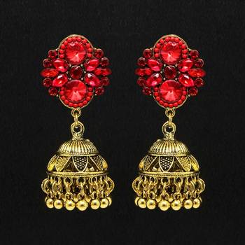 Red jhumkas 1