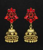 Red jhumkas