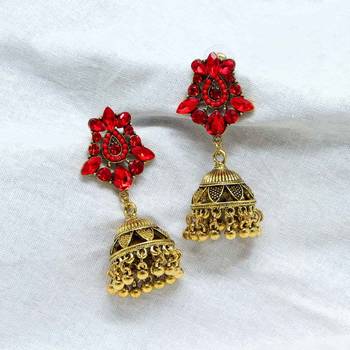 Red jhumkas 2
