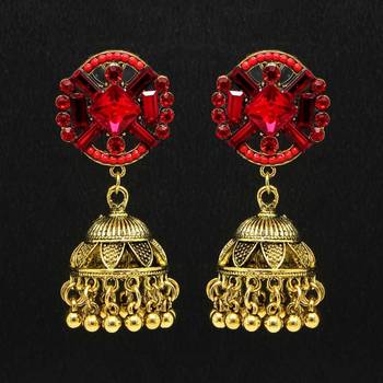 Red jhumkas 1