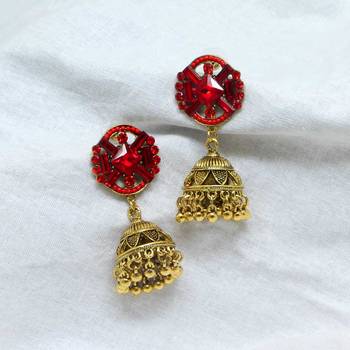 Red jhumkas 2