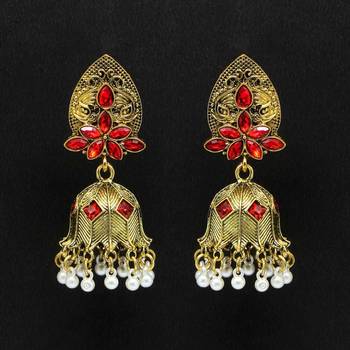 Red jhumkas 1