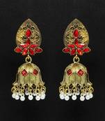Red jhumkas