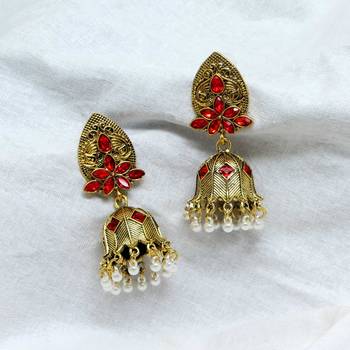 Red jhumkas 2