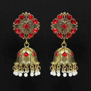 Red jhumkas 1