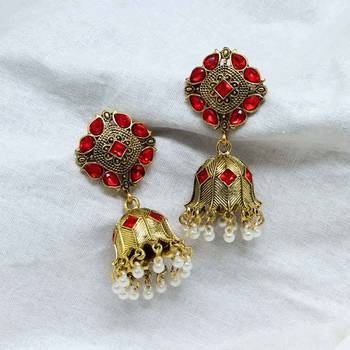 Red jhumkas 2