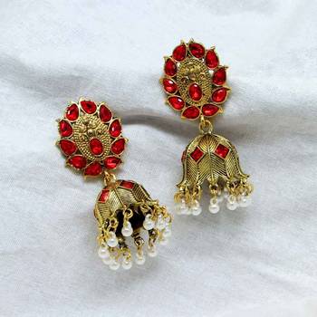 Red jhumkas 2