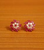 Red ruby  studs