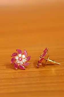 Red ruby  studs