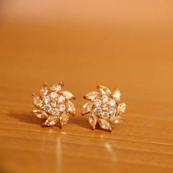 Yellow citrine studs 2