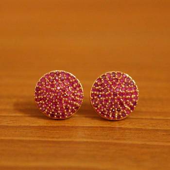 Red ruby  studs 1