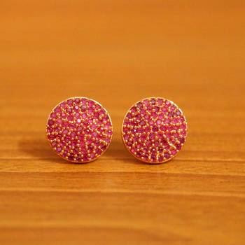 Red ruby  studs 2